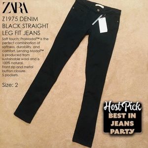 ZaraZ1975 Denim Black Straight Leg Fit Jeans 🎉HOST PICK🎉